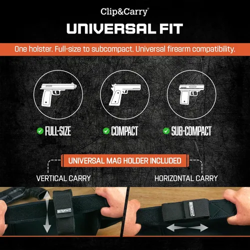 Vista 5 de Clip & Carry STRAPT-TAC - Funda para banda para el vientre, uso con cualquier funda de pistola Kydex IWB para transporte oculto