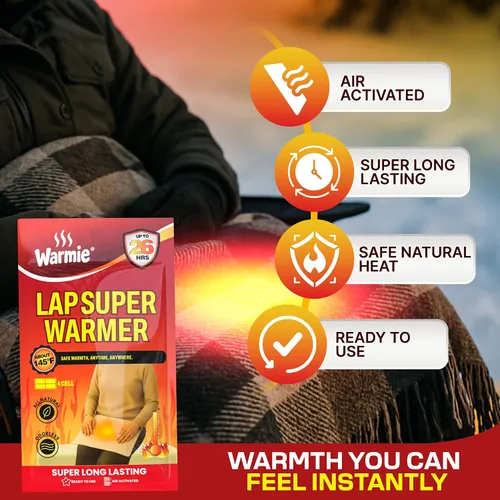 Vista 7 de Warmie Super Warmer for Lap & Body Air‑Activated, Long‑Lasting Wider Size for Maximum Coverage All‑Natural, Odorless, Steady Heating for Cold