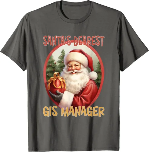 Vista 31 de GIS Manager Christmas Holiday Love Xmas T-Shirt Negro