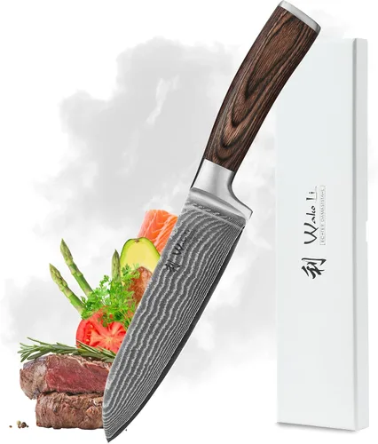 Vista 13 de Wakoli EDIB - Cuchillo deshuesador de damasco, hoja de precisión de 5.7 pulgadas, cuchillo de cocina profesional con núcleo VG10, mango ergonómico