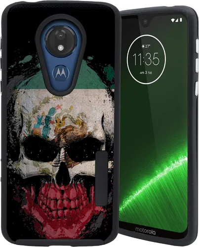 Vista 12 de CasesOnDeck - Carcasa compatible con Motorola Moto E5 Plus y Moto E5 Supra[Grip Tactical] de dos piezas con carcasa rígida y piel flexible