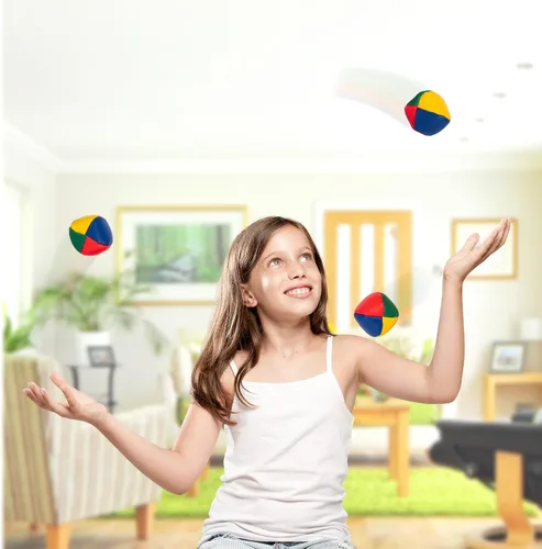 Vista 6 de ArtCreativity Bolas de malabares para principiantes y profesionales (juego de 3) juguete de aprendizaje, juego de bolas de malabares para aprender a