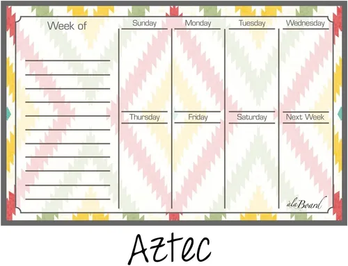 Vista 2 de Calendario magnético semanal de borrado en seco, Multicolor talla única