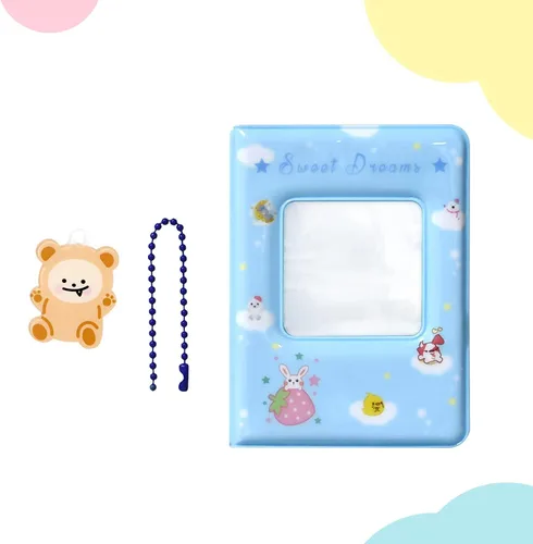 Vista 2 de Carpeta Kpop de 3 pulgadas, mini álbum de fotos, carpeta de tarjetas fotográficas Kpop, soporte cuadrado hueco para tarjetas de fotos, álbum Kpop 40