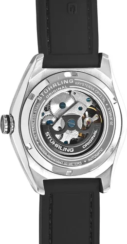 Vista 5 de Stuhrling Original de los hombres 209b331618Milenios Conquista Automático Esqueleto Amarillo Dial Reloj