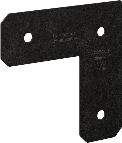 Vista 13 de Simpson Strong-Tie APLH24R Outdoor Accents ZMAX, colgador de vigas de luz negra para 2x4 áspero (paquete de 12)