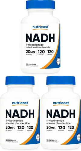 Vista 6 de Nutricost Suplemento NADH (20 mg) 120 cápsulas, vegano, sin gluten, sin OMG
