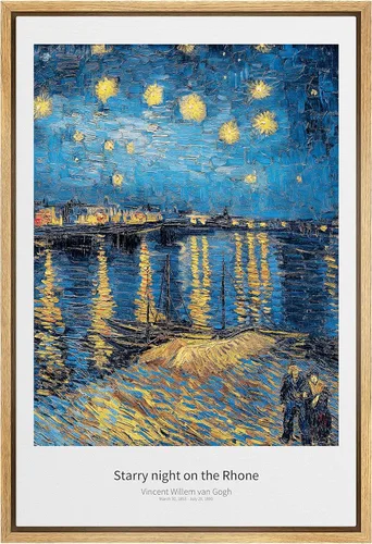 Vista 67 de SIGNWIN Lienzo enmarcado para pared, diseño de Vincent Van Gogh, un par de amantes, naturaleza, ilustraciones de área silvestre, bellas artes