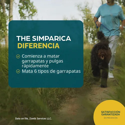 Vista 4 de Simparica (sarolaner) Masticables para perros, 120 mg/tab, 88.1-132 libras (marrón), 6 tabletas