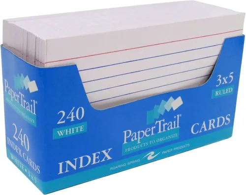 Vista 12 de Roaring Spring Fichas de índice de 4 x 6 pulgadas, caja a granel de 36 paquetes de 100 cada uno, papel de índice blanco liso 100#, rayado