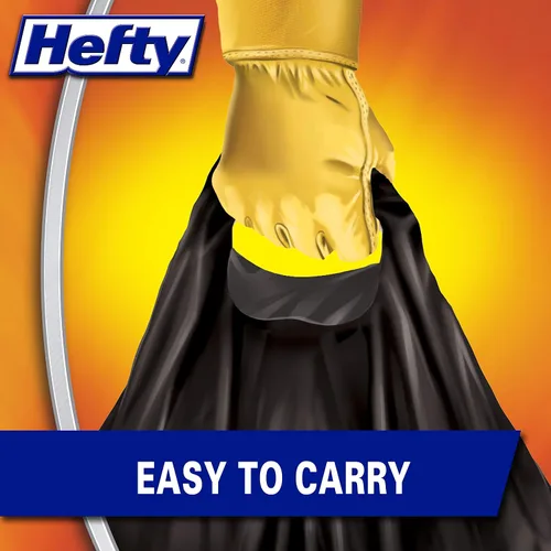 Vista 5 de Hefty Load & Carry - Bolsas de basura grandes para contratistas resistentes, 42 galones, 26