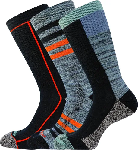 Vista 5 de Merrell Repreve Cushioned Hiker Crew Socks 3 Pair Caminata negra