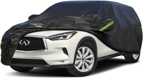 Vista 46 de KouKou Funda impermeable para automóvil SUV adecuada para BMW X1 de 2009 a 2025, 7 capas a prueba de viento para todo tipo de clima, cubierta