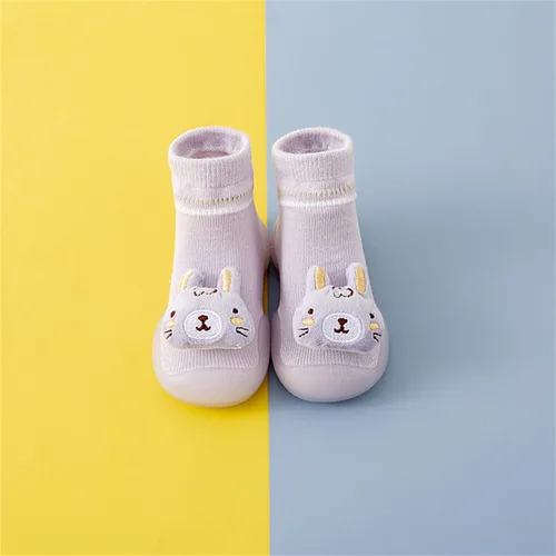 Vista 2 de Zapatos para niñas de 12 a 18 meses para niños pequeños recién nacidos zapatos para primeros caminos lindos calcetines antideslizantes de dibujos