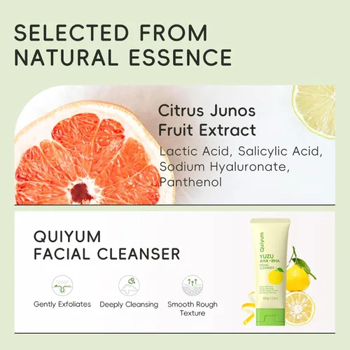 Vista 5 de QUIYUM Juego de Cuidado de la Piel de Frutas, 5 Productos de Rutina Diaria de Belleza y Cuidado de la Piel para Adolescentes - Juegos de Regalo