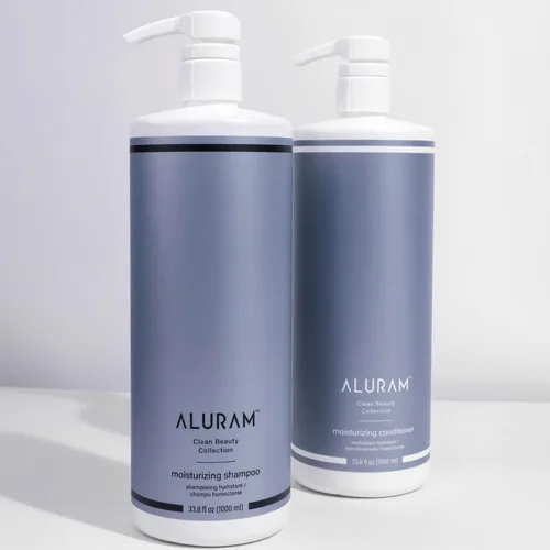 Vista 2 de ALURAM Champú hidratante de agua de coco para hombres y mujeres, hidratación limpia y brillo para cabello texturizado medio a grueso, 33.8 onzas