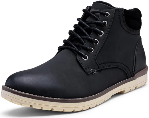 Vista 14 de Vostey Botas de senderismo para hombre, botas casuales para hombre marrón (673-darkbrown)