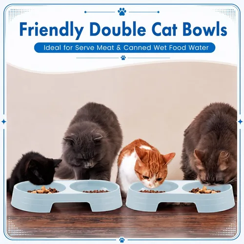 Vista 6 de Sliner 7 Pcs Kitten Litter Box Starter Kit, Low Entry High Sided,Blue