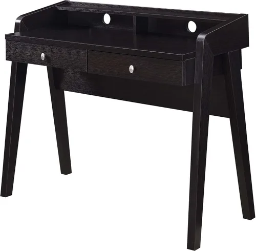 Vista 11 de Convenience Concepts Newport Deluxe - Escritorio con 2 cajones y estante, color negro