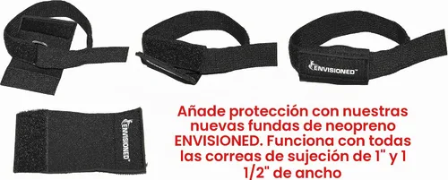 Vista 4 de Correas de cincha resistentes con hebilla de metal de acero inoxidable, gancho y bucle reutilizables y duraderos, correas de seguridad multiusos