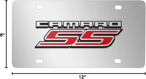 Vista 6 de iPick Image Para Chevrolet Camaro SS 2010 Espejo Cromo Placa de Metal