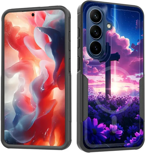 Vista 95 de Funda magnética para Galaxy A16 5G, [compatible con MagSafe] [protección contra caídas de grado militar] Funda resistente a prueba de golpes