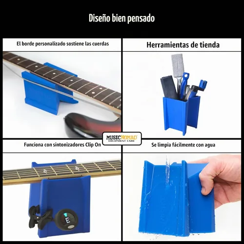 Vista 4 de MusicNomad Cradle Cube, reposa cuello y soporte para guitarra eléctrica, acústica y bajo, (MN206)