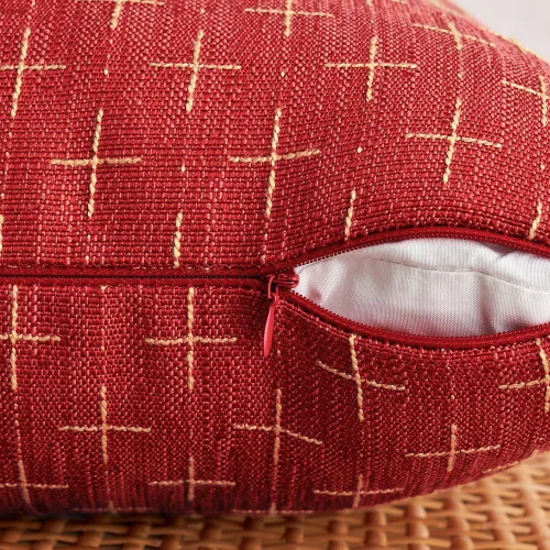 Vista 120 de MIULEE - Juego de 2 fundas de almohada decorativas de lino de arpillera navideñas, modernas, estilo campestre, rústicas, tejidas, con textura