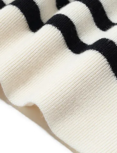 Vista 6 de GOELIA Machine Washable Womens Striped Sweater, Long Sleeve Knit Crewneck Merino Wool Pullover Sweater