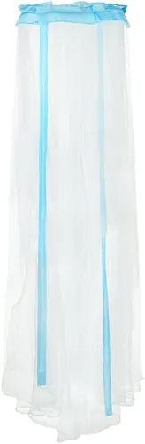 Vista 9 de Mosquitera para cuna, toldo de red transpirable para cuna, tamaño universal, protección plegable, cubierta de red de malla arqueada para cuna A-azul