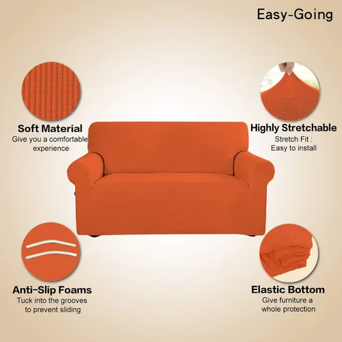 Vista 122 de Easy-Going - Funda elástica sobredimensionada para sofá, 1 pieza, protector muebles, suave, parte inferior elástica, para niños, tela jacquard
