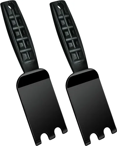 Vista 6 de XYK Espátula raspadora para parrillas George Foreman de interior y otras parrillas interiores con ranuras, herramienta limpiadora resistente al