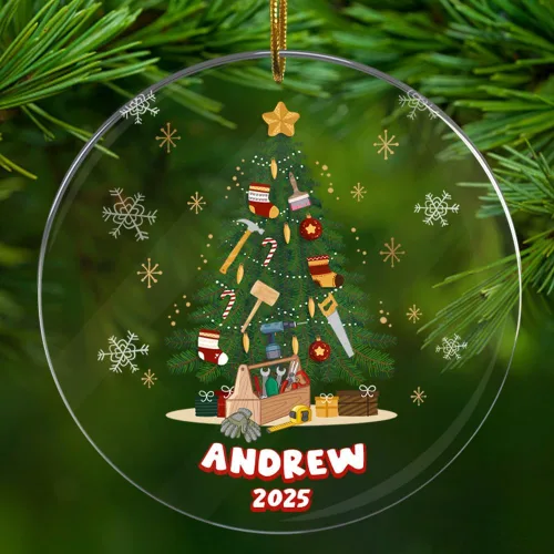 Vista 20 de Adorno personalizado de contador para hombres y mujeres, para colgar en el árbol, artículos de decoración de puerta del hogar, acrílico, 2.90 x 2.90