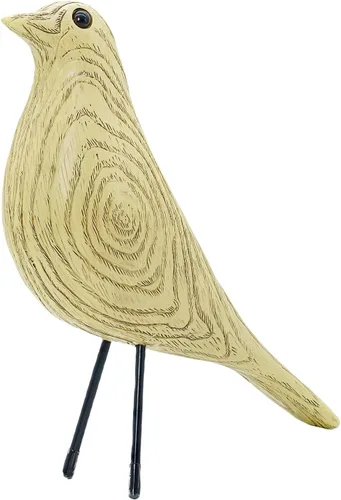 Vista 10 de Decoración de habitación de casa de mediados de siglo con forma de pájaro - Adorno de pichón de resina para escritorio de oficina y hogar, Negro