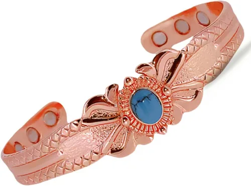 Vista 8 de Pulsera de cobre utilizada para tamaño ajustable: una pulsera de cobre puro para mujeres