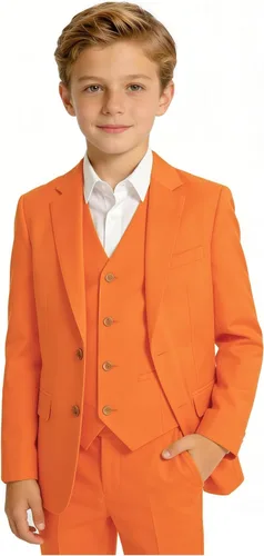 Vista 8 de Trajes para niños, traje de portador de anillos, chaleco formal y pantalones para niño, conjunto de trajes de boda Azul bebé