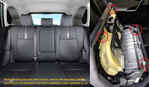 Vista 41 de Fundas de asiento RAV4 de ajuste personalizado, piel sintética impermeable para Toyota RAV4 2013-2018 (beige)