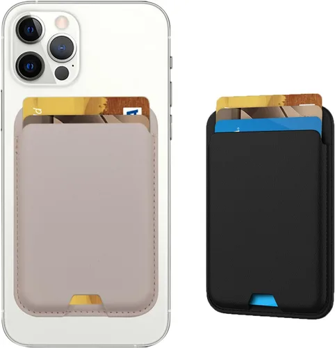 Vista 10 de Cartera magnética iLodn compatible con MagSafe para iPhone 17 16 15 14 13 12 Pro Max Air Plus, tarjetero Mag 3 Safe adhesivo para accesorios