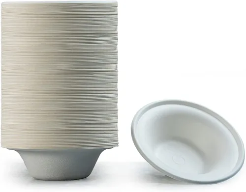 Vista 8 de Greenwave Ovation OV-BL12 - Tazón redondo de 12 onzas Bagazo con acabado de mármol resistente 100% compostable Desechable ecológico