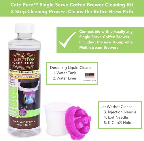 Vista 2 de PERFECT POD Café Pure - Kit de limpieza para cafetera, solución