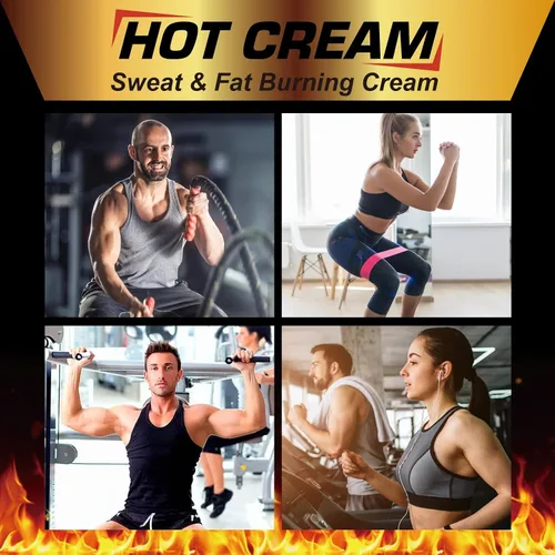 Vista 6 de Crema de sudor caliente, crema quemadora de grasa para vientre, crema natural potenciadora del sudor para hombres y mujeres, crema de entrenamiento