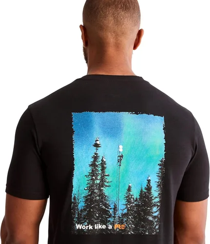 Vista 5 de Timberland PRO Camiseta de manga corta para hombre Base Plate Hw Northern Lights Graphic