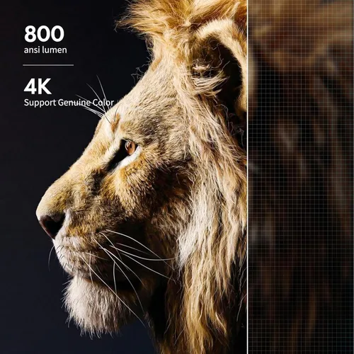 Vista 2 de GooDee Proyector 4K con WiFi y Bluetooth compatible, FHD 1080P Mini proyector portátil para películas al aire libre, proyector de video 5G para cine