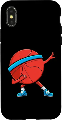 Vista 4 de iPhone 14 dabbing pelota de baloncesto divertido niños hombres mujeres deportes jugador caso