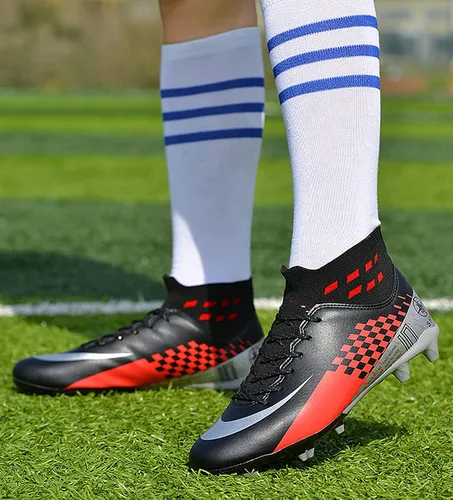 Vista 7 de Qzzsmy Tacos de fútbol deportivos para hombre zapatos de fútbol de alta calidad zapatos deportivos para niños grandes