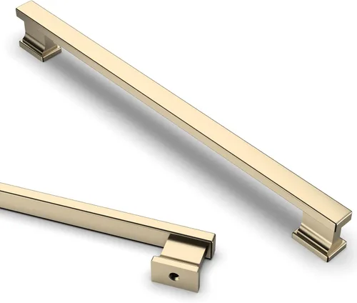 Vista 34 de Asidrama - Paquete de 6 manijas de gabinete de cocina color latón cepillado de 3.75 pulgadas (96mm), tiradores para gabinete, accesorios