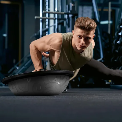 Vista 7 de ATIVAFIT Pelota de equilibrio, media pelota de ejercicio, entrenador de equilibrio, pelota de yoga inflable para entrenamientos de gimnasio en casa