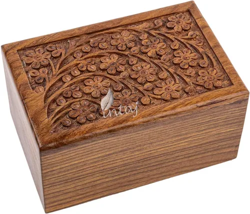 Vista 11 de Urna de cremación para cenizas humanas, adulto, hombre y mujer, caja de madera del árbol de la vida, urna para cenizas – Urna funeraria decorativa