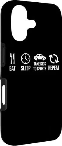 Vista 3 de Eat Sleep Take Kids to Sports Repeat Youth Athlete Parent Case for iPhone 17