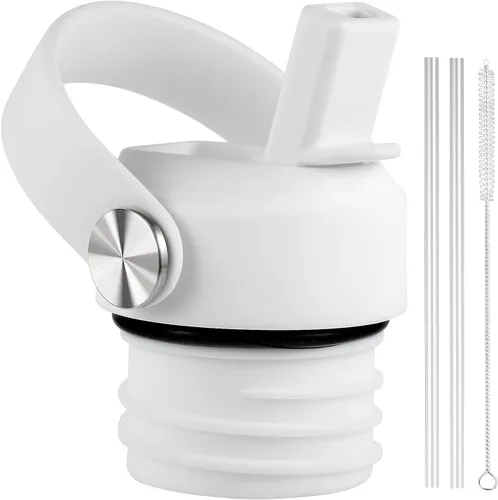 Vista 23 de Tapa de popote para Hydroflask, tapas con popote para Hydro Flask de boca estándar de 18, 21, 24 onzas, tapa deportiva de repuesto para tapa